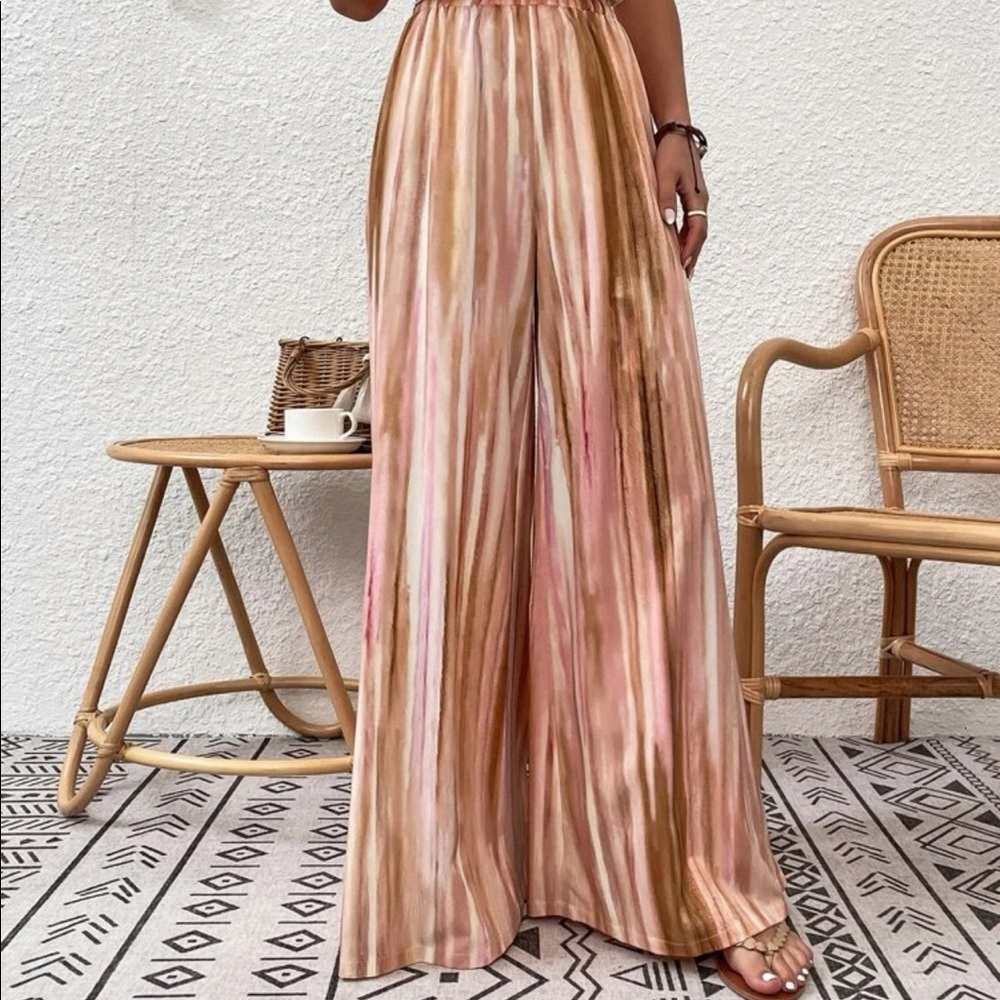 Boho Tie-dye crop top and wide leg pants - Picture 4 of 7